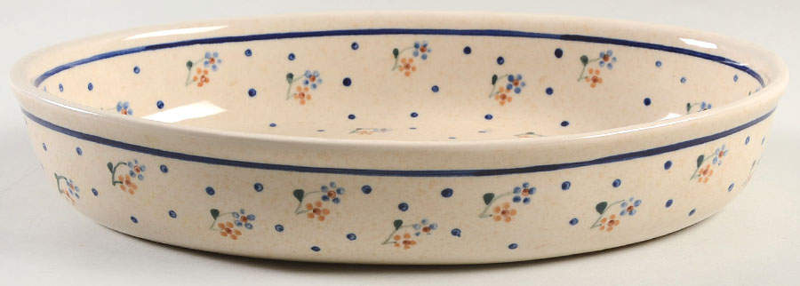 Country Meadow 12'' Oval Baker by BOLESLAWIEC-1