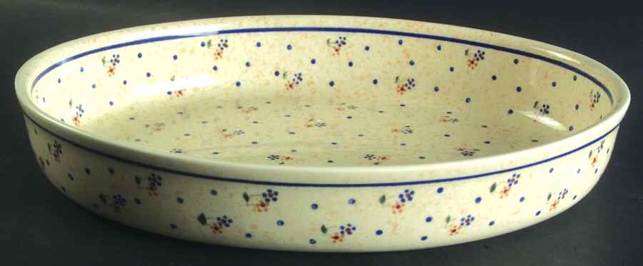 Country Meadow 13" Oval Baker by BOLESLAWIEC-1