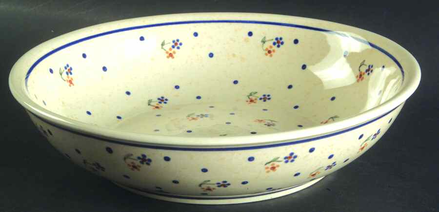 Country Meadow 9" Round Vegetable Bowl by BOLESLAWIEC-1