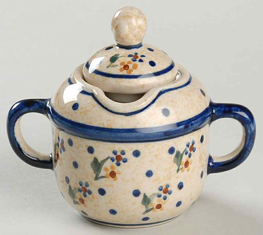 Country Meadow Mini Sugar Bowl & Lid by BOLESLAWIEC-1