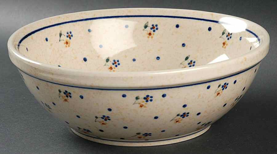 Country Meadow 9" Round Serving Bowl by BOLESLAWIEC-1