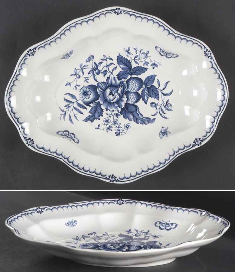 BOO46 11" Oval Vegetable Bowl by Booths-1