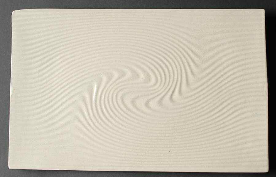 Sand Dune Collection White 14" Rectangular Serving Platter by Baum Brothers-1