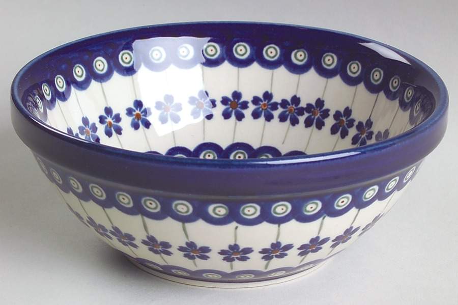 Flowering Peacock Soup/Cereal Bowl by BOLESLAWIEC-1