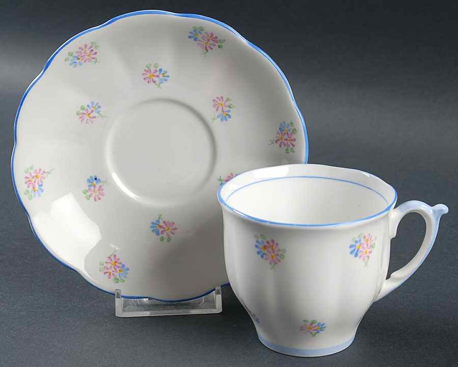 4619 Flat Cup & Saucer Set by Bell China-1