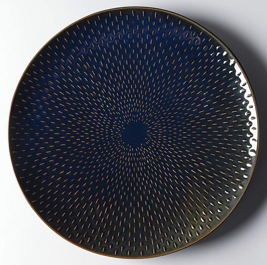 Stitch Blue Dinner Plate by Baum Brothers-1