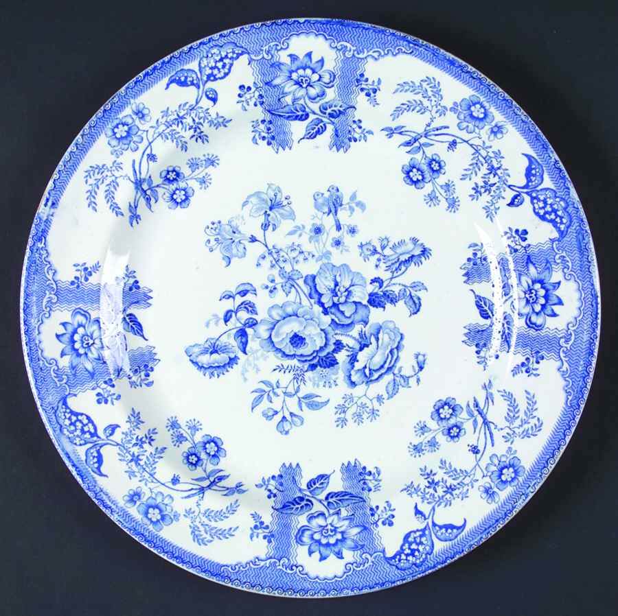 Persian Rose Blue Dinner Plate by Baker & Co-1