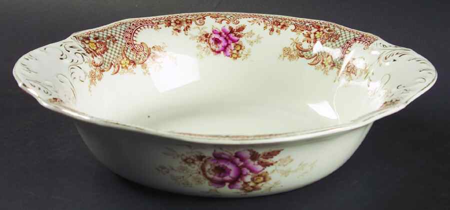 ROSE BUD 10" Round Vegetable Bowl by T & R Boote-1