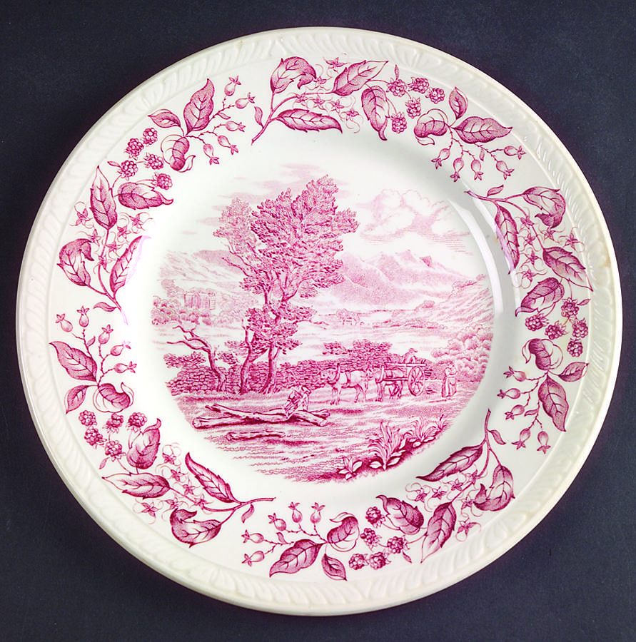 Old English Country Crafts Pink Salad Plate by Barker Bros Ltd-1