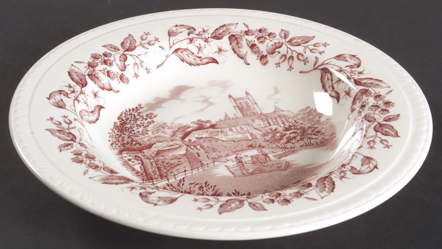 Old English Country Crafts Pink Rim Soup Bowl by Barker Bros Ltd-1