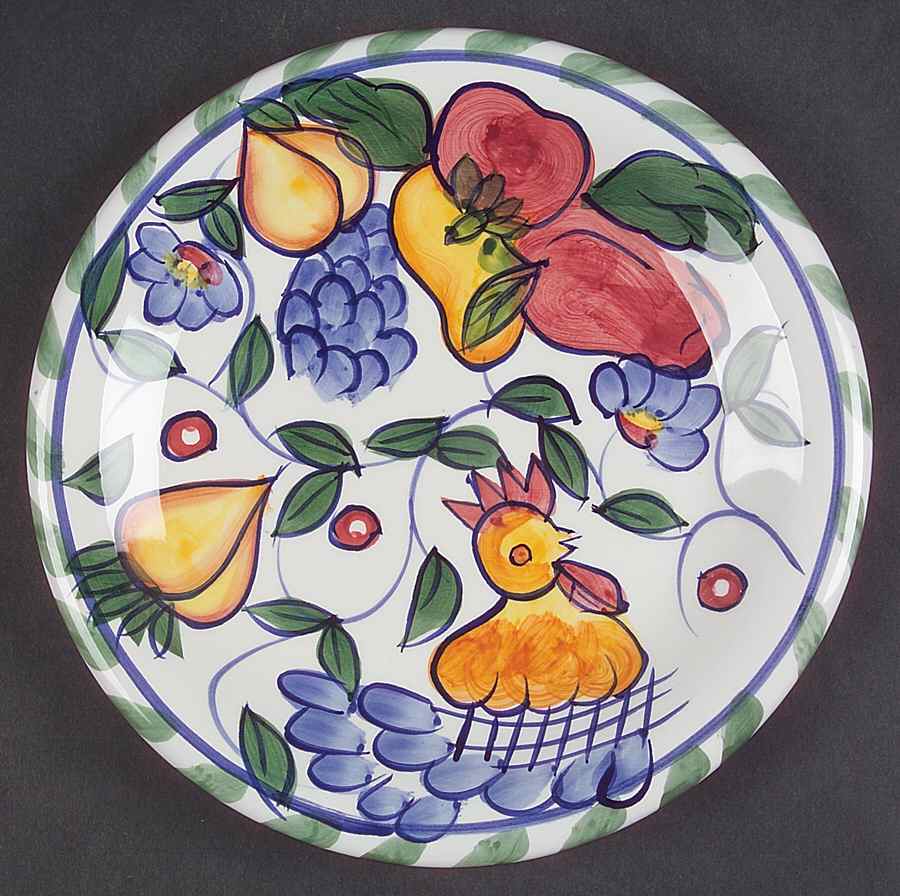 Rooster & Fruit Salad Plate by Baum Brothers-1