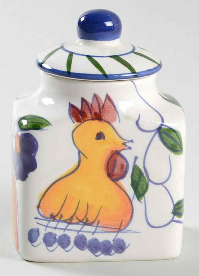 Rooster & Fruit Spice Jar Set Individual Jar & Lid by Baum Brothers-1