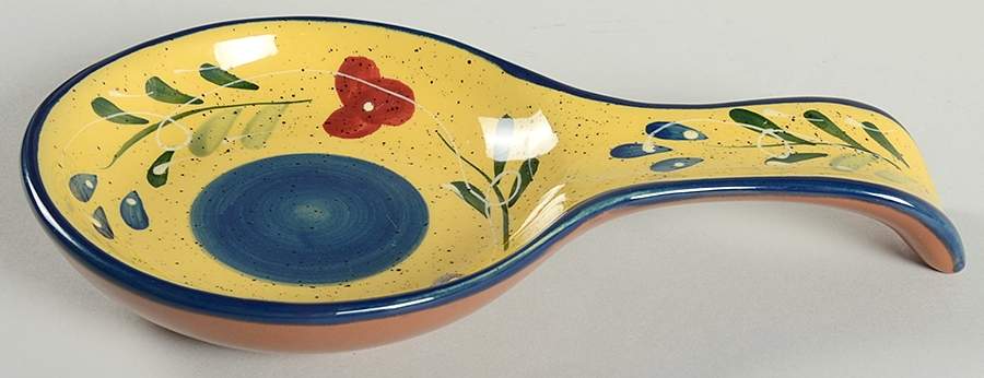 Blue Floral Collection Spoon Rest/Holder (Holds 1 Spoon) by Baum Brothers-1