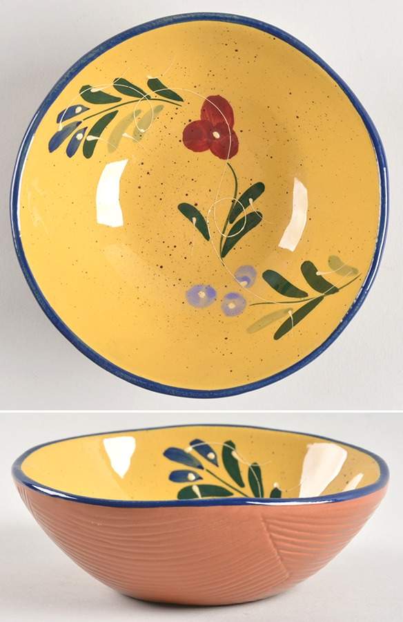 Blue Floral Collection Coupe Cereal Bowl by Baum Brothers-1
