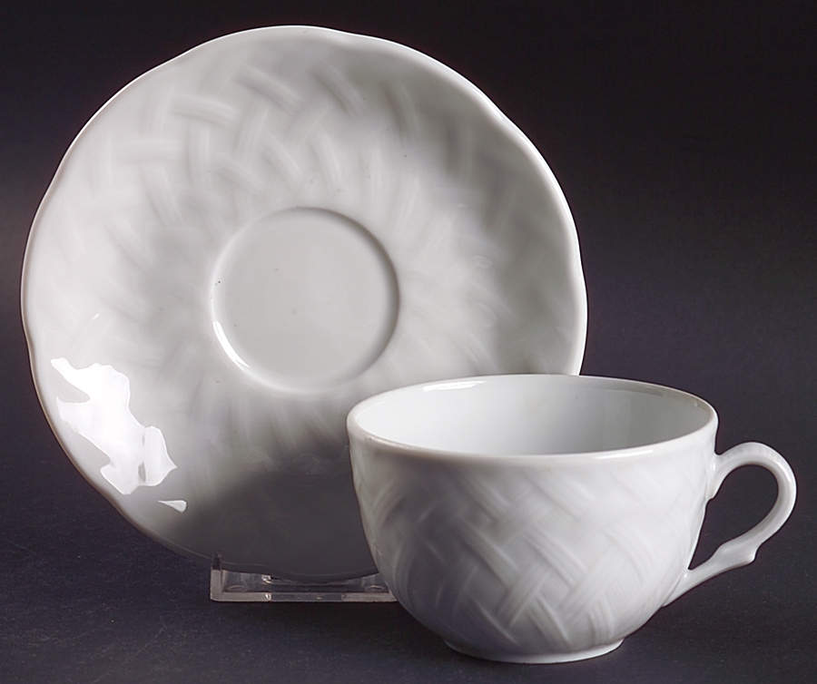 Osier (Restaurant) Flat Cup & Saucer Set by Bernardaud-1