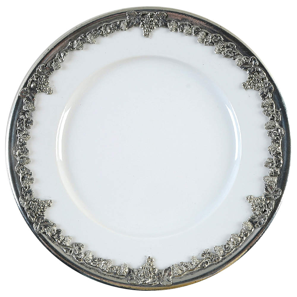 Grape Motif Dinner Plate by Brescia Peltro-1