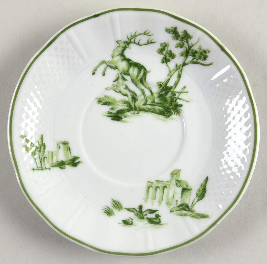 BER446 (Green) Saucer by Bernardaud-1