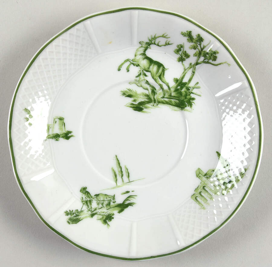 BER446 (Green) Saucer for Cream Soup Bowl by Bernardaud-1