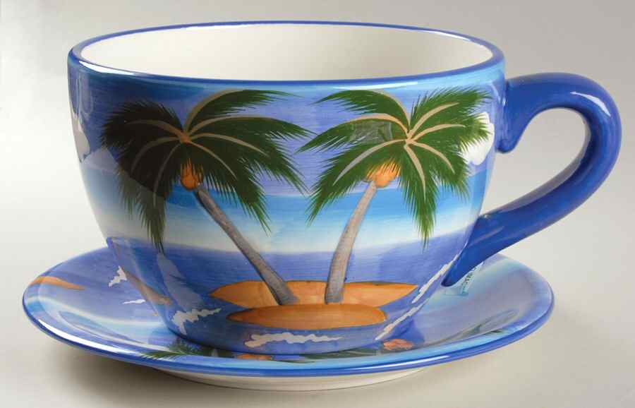 BAU50 Flower Pot & Underplate (Cup & Saucer) by Baum Brothers-1