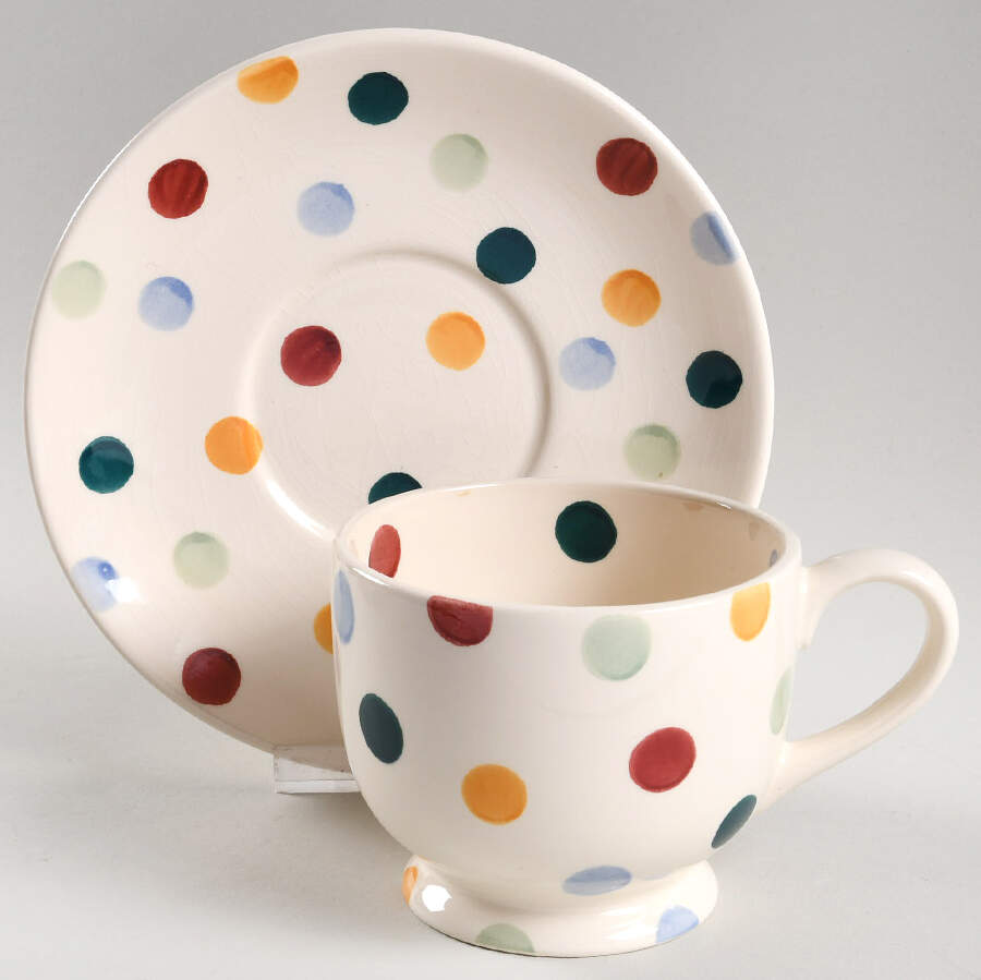 Polka Dot Footed Cup & Saucer Set by Emma Bridgewater-1