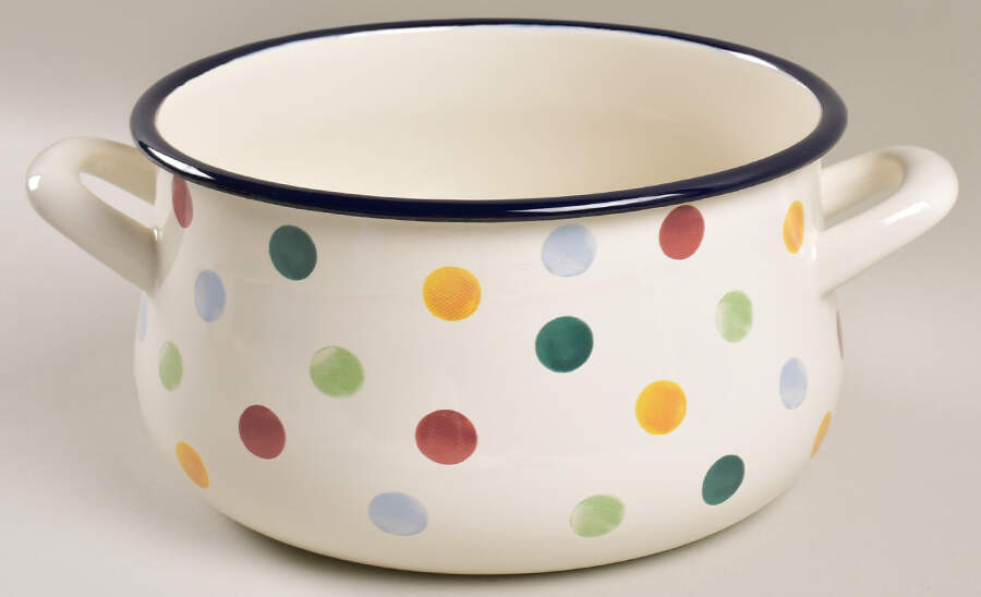 Polka Dot 4 Quart Metal Stew Pot No Lid by Emma Bridgewater-1