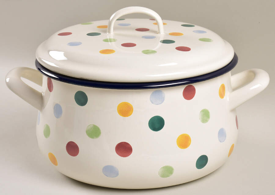 Polka Dot 4 Quart Metal Stew Pot by Emma Bridgewater-1
