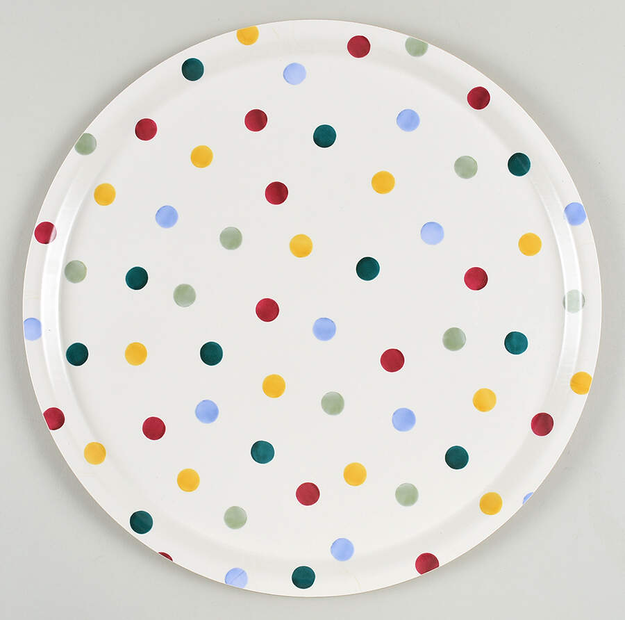 Polka Dot Round Wood Tray by Emma Bridgewater-1