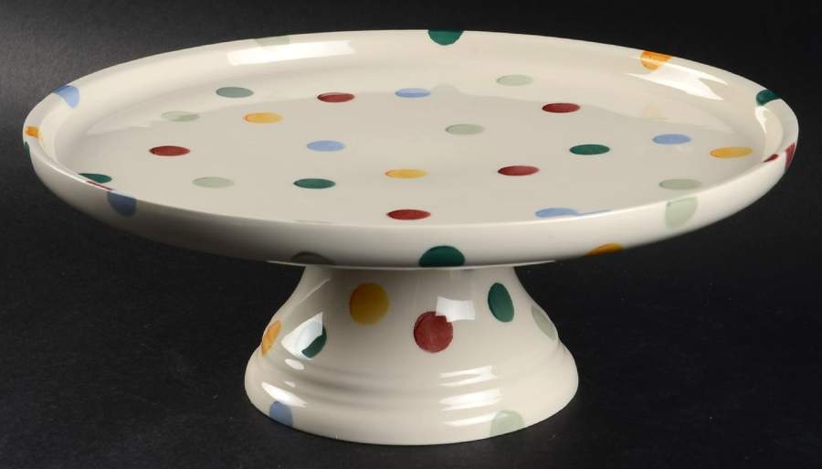 Polka Dot 11" Diameter Pedestal Cake Stand by Emma Bridgewater-1