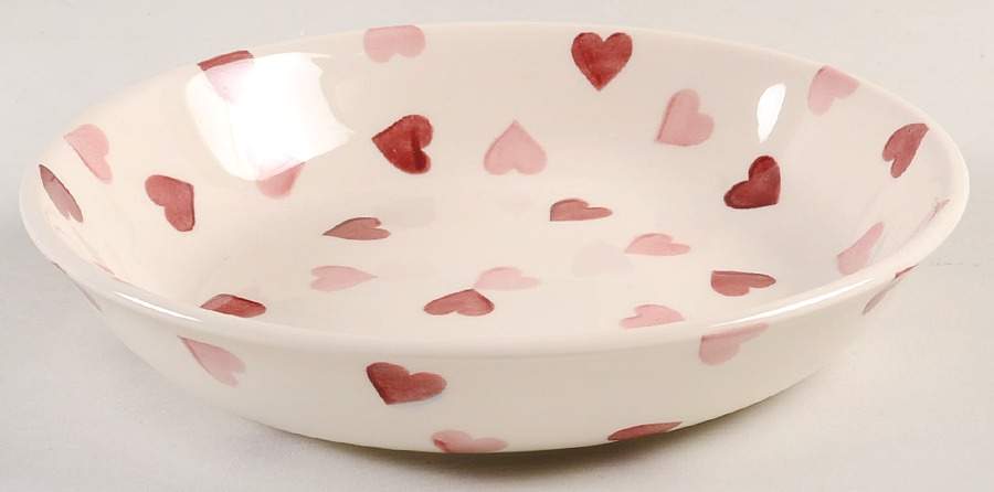 Pink Hearts 8" Individual Pasta Bowl by Emma Bridgewater-1