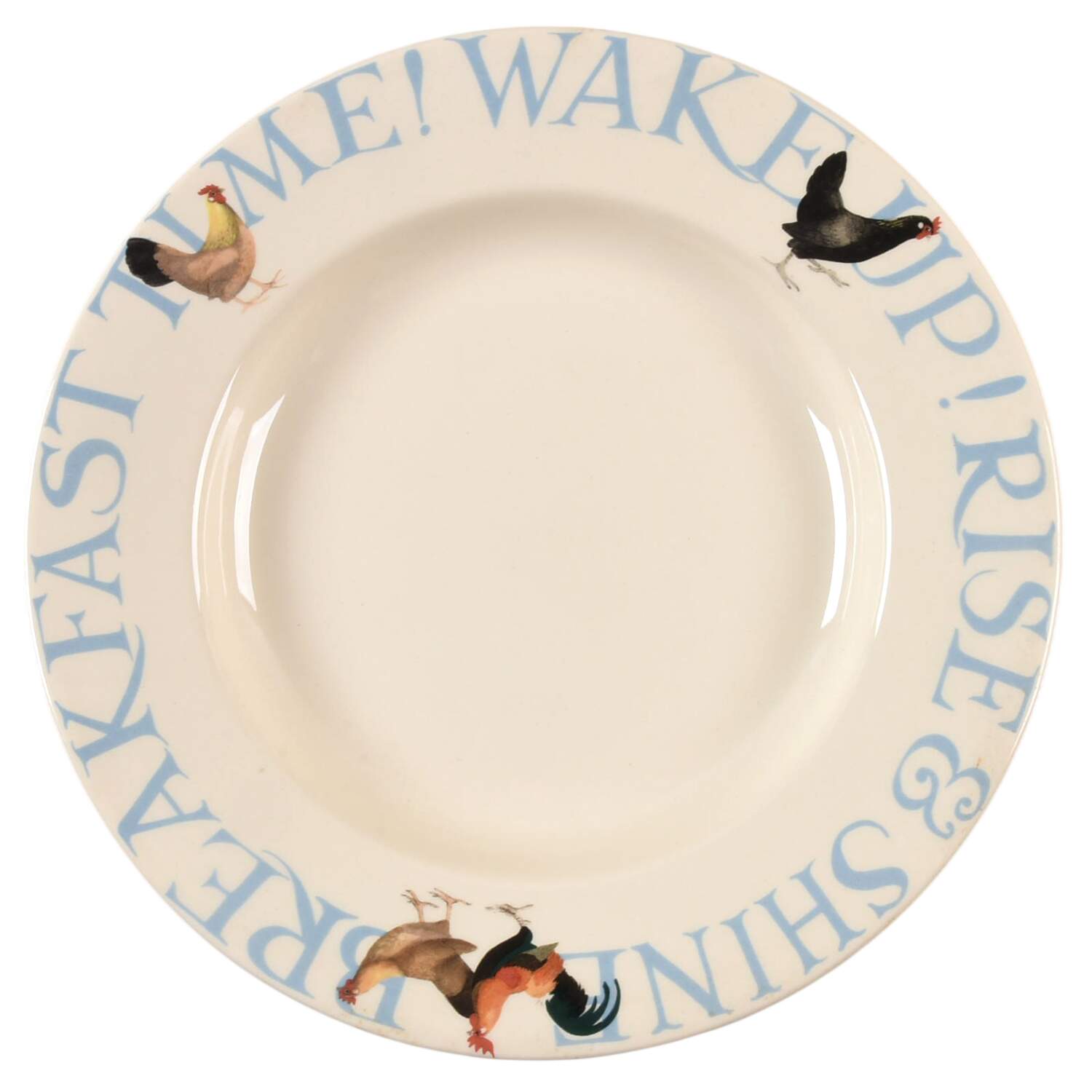 Rise and Shine (Blue Text) Dinner Plate by Emma Bridgewater-1