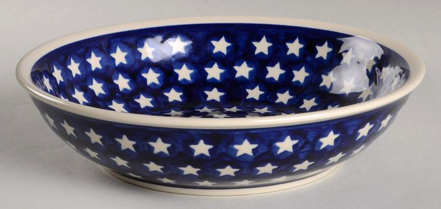 Stars 9" Round Serving Bowl by BOLESLAWIEC-1