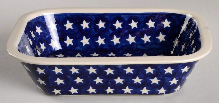 Stars 9" Rectangular Baker by BOLESLAWIEC-1