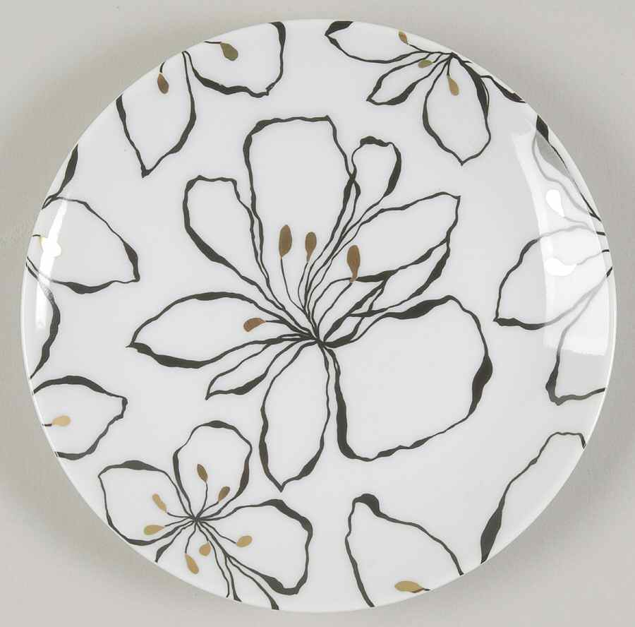Black Gold Coupe Bread & Butter Plate by Bernardaud-1