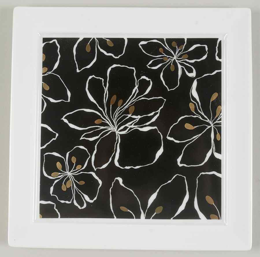 Black Gold Square Salad Plate by Bernardaud-1