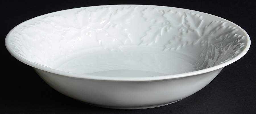 White Winter 9" Round Vegetable Bowl by Bernardaud-1