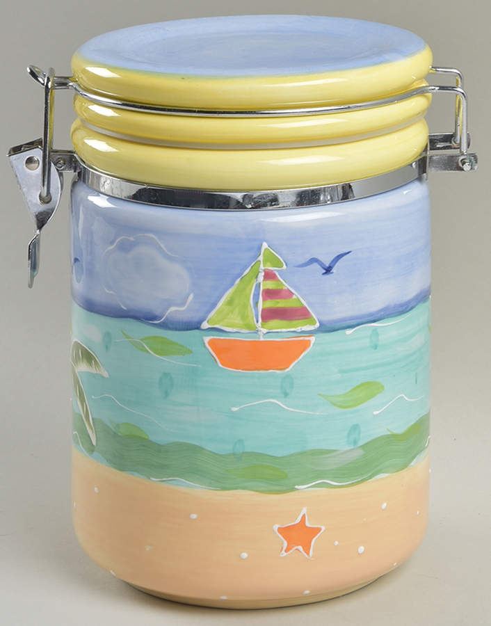 Biscayne Bay Collection Medium Canister with Hinged Lid by Baum Brothers-1