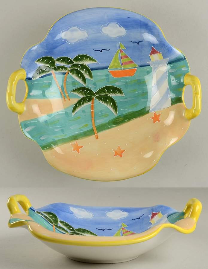Biscayne Bay Collection Large Handled Fruit Bowl by Baum Brothers-1