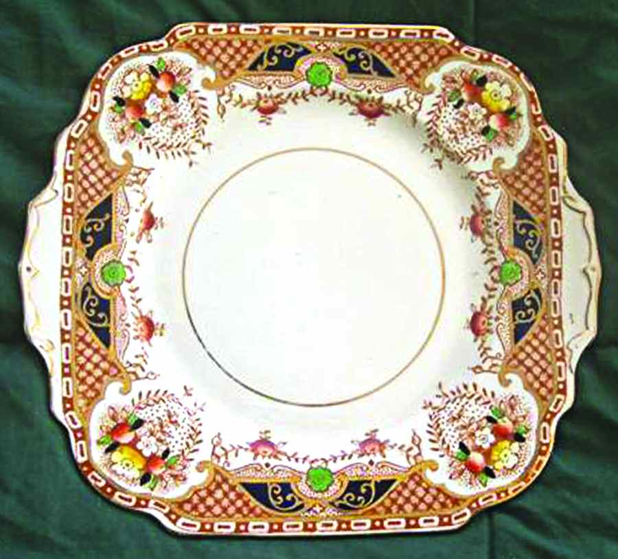 BUB4 Handled Cake Plate by Burgess Bros-1