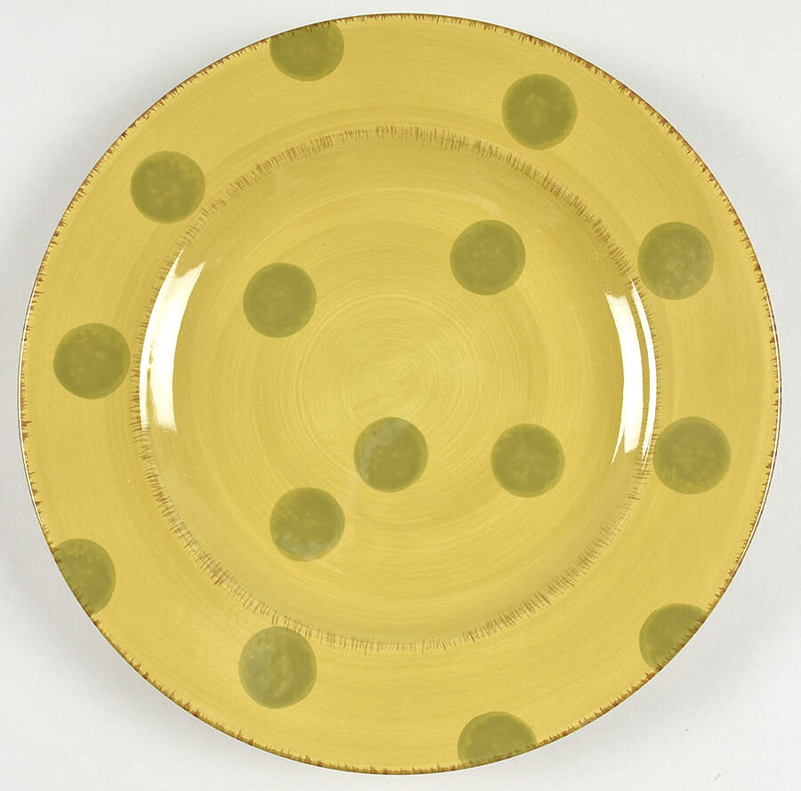 Pastis (Dots and Stripes) Dinner Plate by Bella-1
