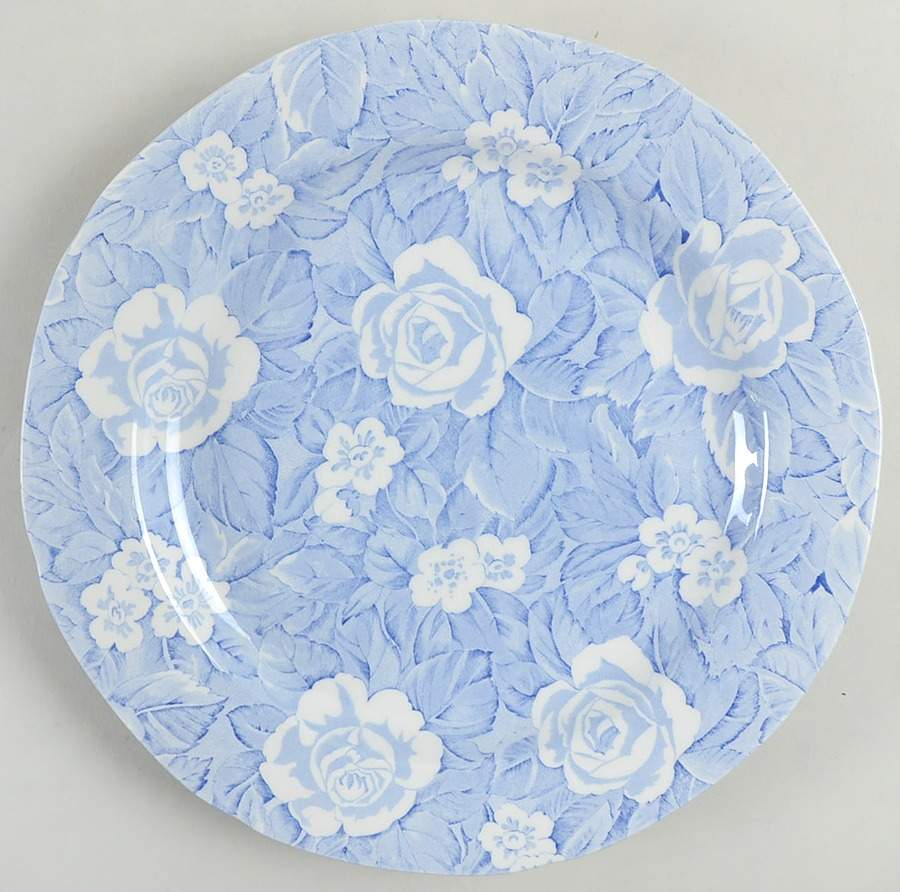 Victorian Chintz Blue Dinner Plate by Burgess & Leigh-1