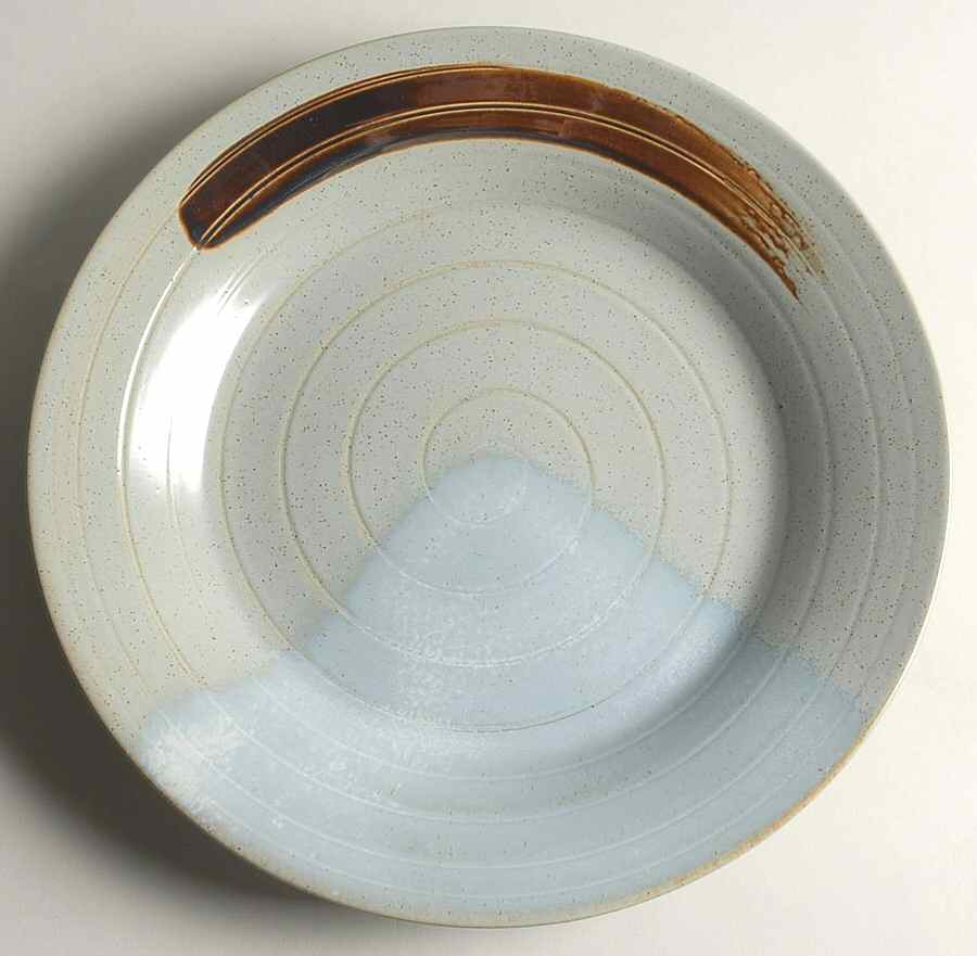 Blue Green Brush Dinner Plate by Baum Brothers-1