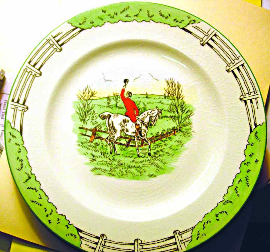 Davenport Hunting Scenes Dinner Plate by Burgess & Leigh-1
