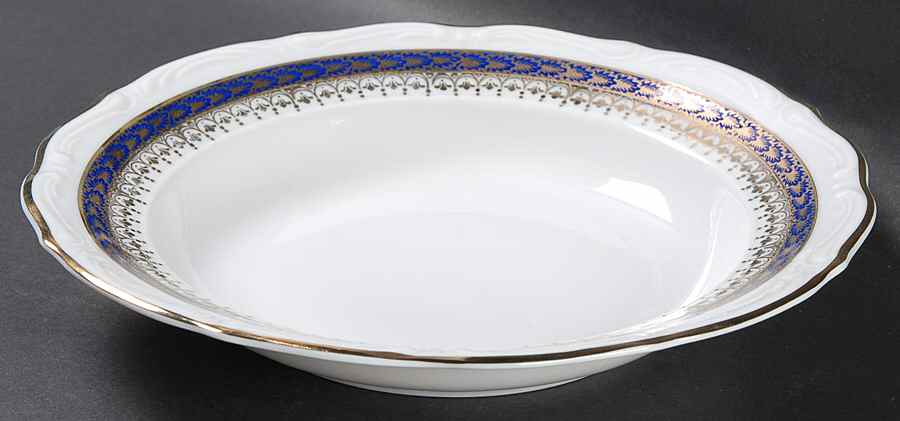 Mt Cobalt Rim Soup Bowl by Baum Brothers-1