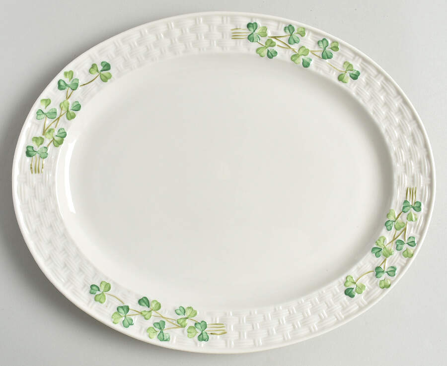 Archive Collection 11" Oval Serving Platter by Belleek Pottery (Ireland)-1