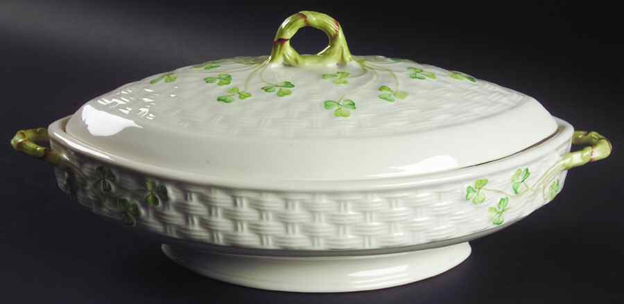 Archive Collection Oval Covered Vegetable by Belleek Pottery (Ireland)-1