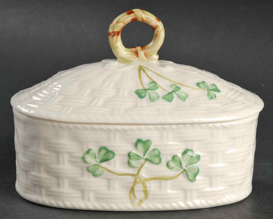 Archive Collection Trinket Box & Lid by Belleek Pottery (Ireland)-1