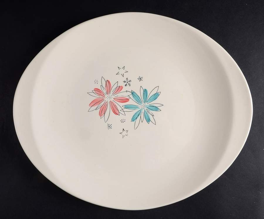 Chiffon Skyline 13" Oval Serving Platter by Blue Ridge Southern Pottery-1