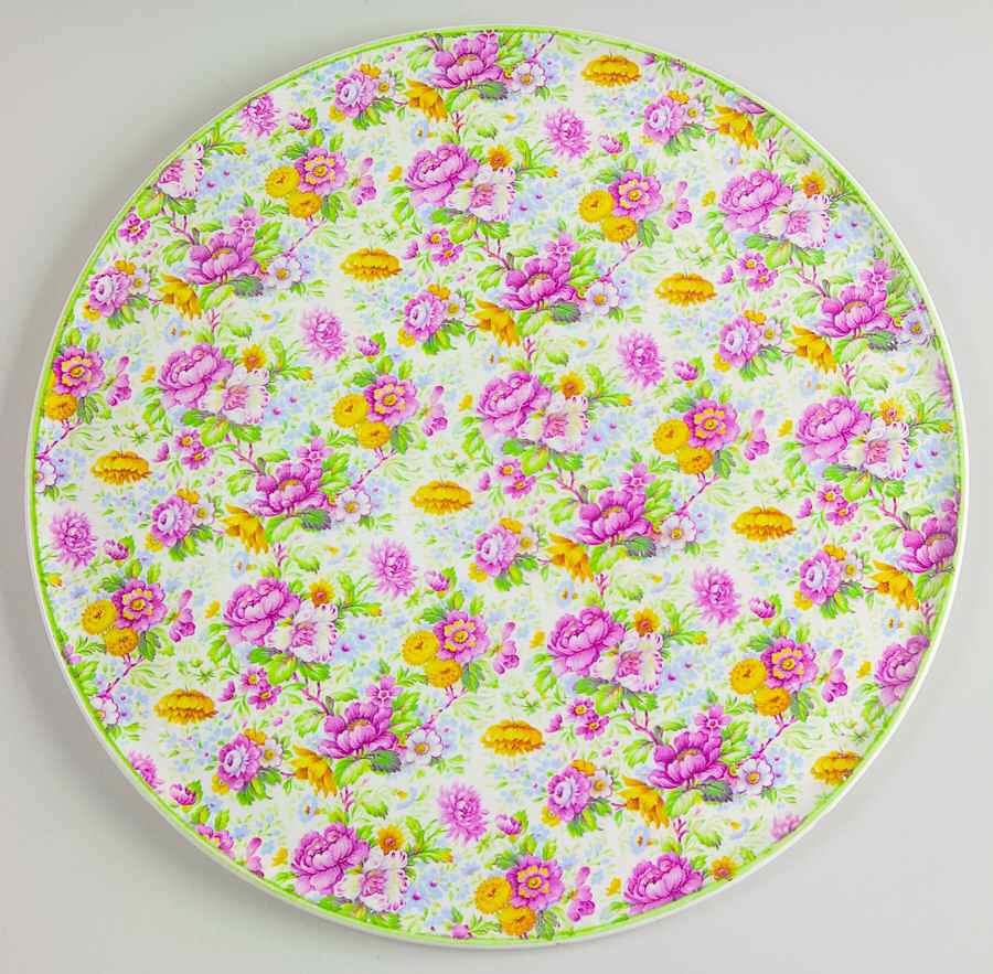 Peonies and Chrysanthemums Cake Plate by Barker Bros Ltd-1