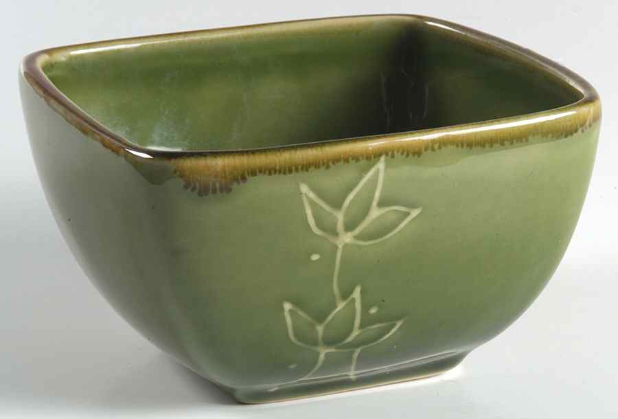 Retro Embossed Green (Retro Collection) Soup/Cereal Bowl by Baum Brothers-1