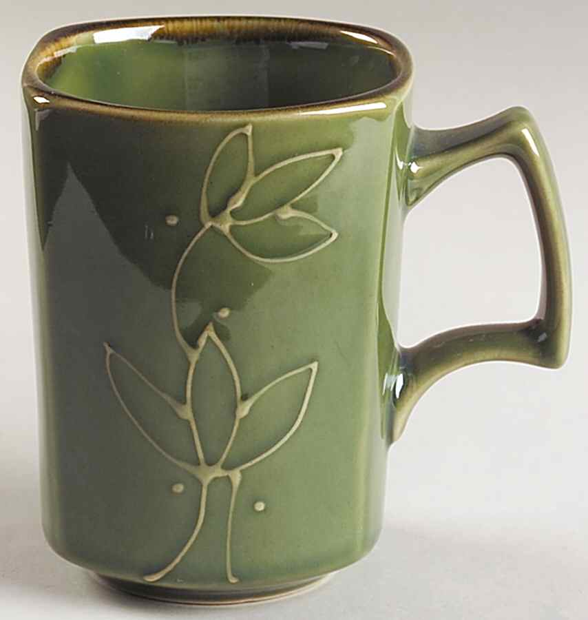 Retro Embossed Green (Retro Collection) Mug by Baum Brothers-1